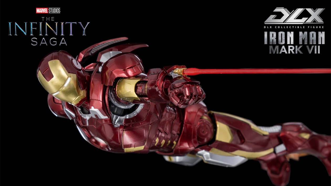 Immagine di The Infinity Saga, l'action figure in metallo di Iron Man Mark 7 da Threezero