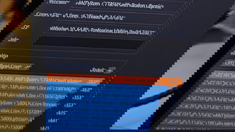 Immagine di AMD Ryzen 7 7745HX va come un Core i9-12900HX, ma ha solo 8 core