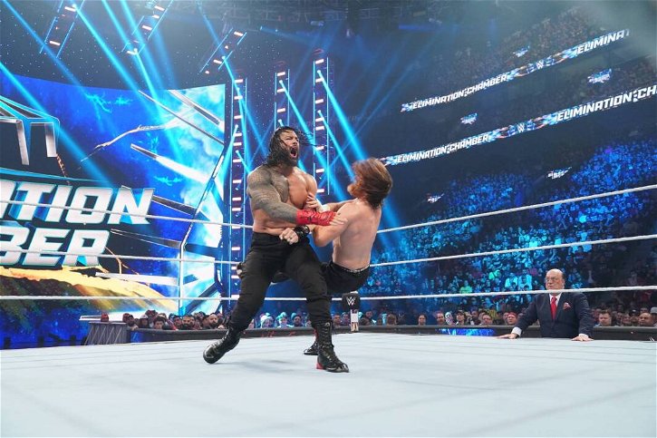 Immagine di I risultati di WWE Elimination Chamber, Roman Reigns batte Sami Zayn