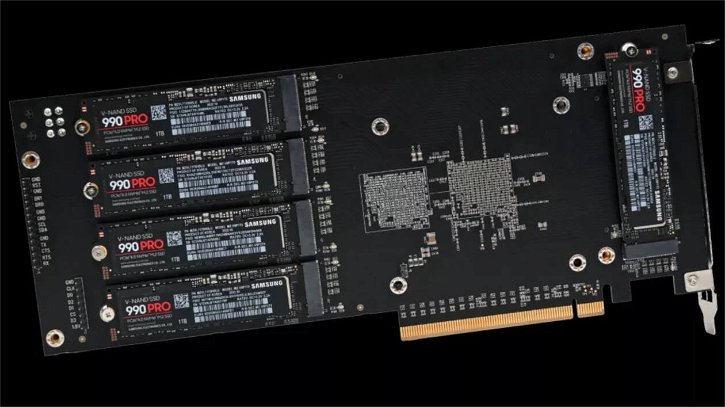 Immagine di Questa nuova scheda PCIe 4.0 ospita sino a 21 SSD per 31GB/s