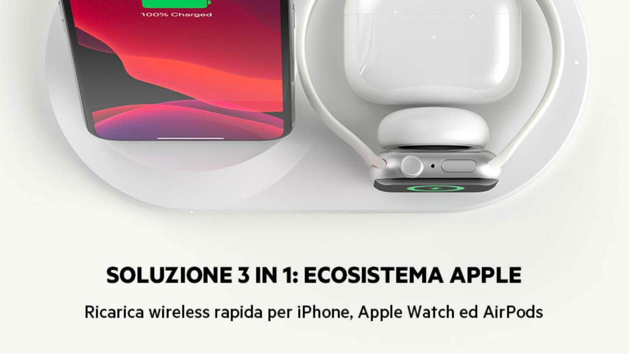 Immagine di Belkin, stazione di ricarica wirless 3-in-1 scontata del 42%