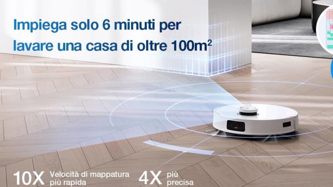 Immagine di Ecovacs DEEBOT X1e OMNI: aspirapolvere robot completamente autonomo mai così conveniente!
