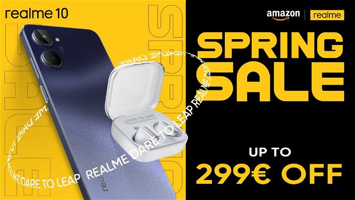 Immagine di Sconti realme fino a 299€ in occasione degli Amazon Spring Sales