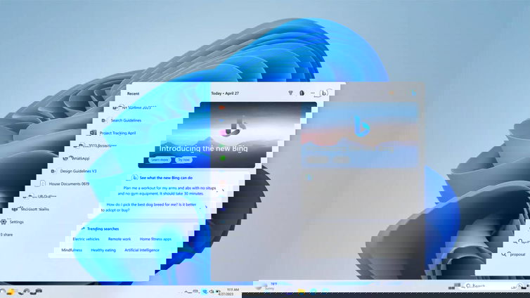 Immagine di L'IA di Bing arriva sulla barra delle applicazioni di Windows 11