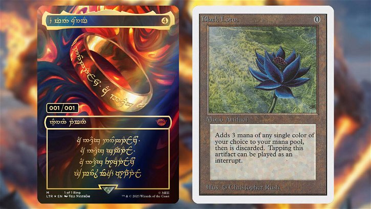 Immagine di Unico Anello vs Black Lotus: quale vale di più?