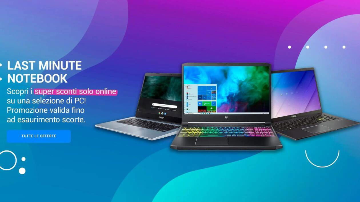 Immagine di Unieuro: offerte last minute su tantissimi notebook! Ultimissime ore!