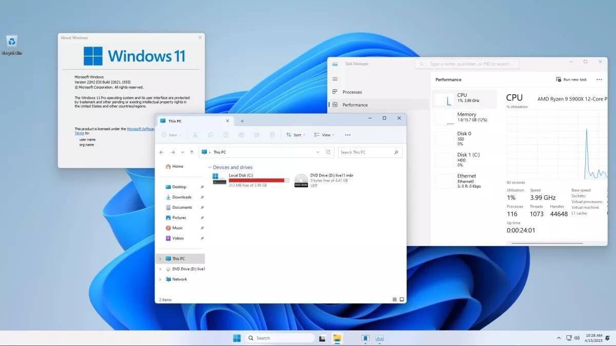 Immagine di Windows 11 si può caricare nella RAM, così è super veloce