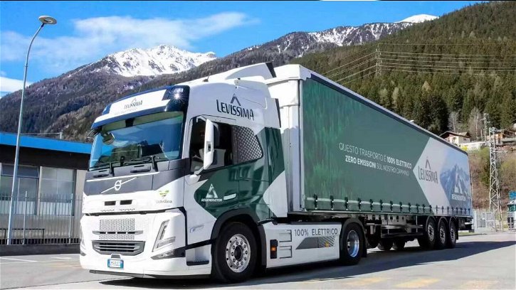 Immagine di Il camion elettrico di Levissima ha una batteria gigantesca