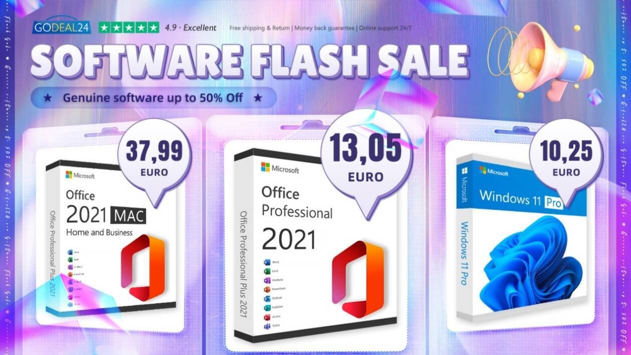 Immagine di Microsoft Office 2021 a 13€, Windows a 6€: risparmia fino al 90%