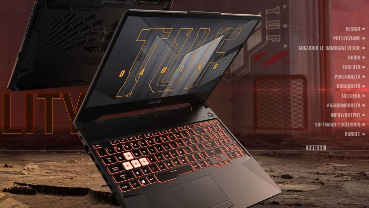 Immagine di ASUS TUF: notebook gaming con Ryzen 7 e RTX 3050 a meno di 1000€!