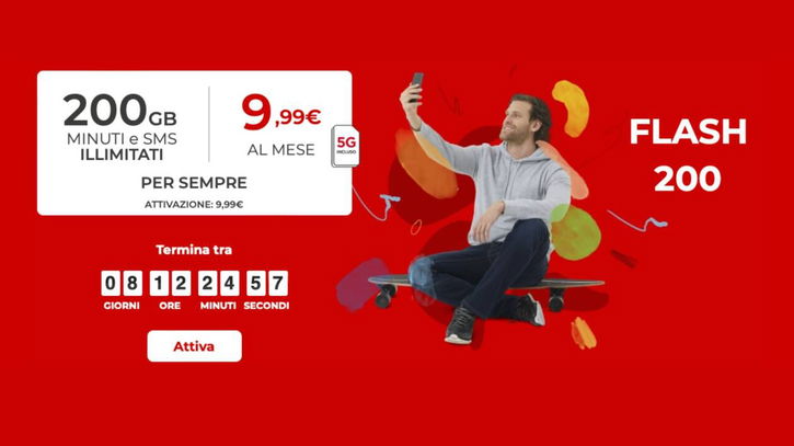 Immagine di 200GB a 9,99€ al mese, torna Iliad Flash 200 ma solo per pochi giorni!