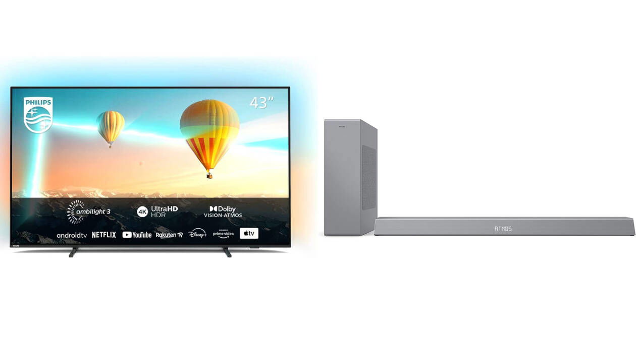 Immagine di Questo bundle è imperdibile! Smart TV Philips + soundbar a soli 500€!