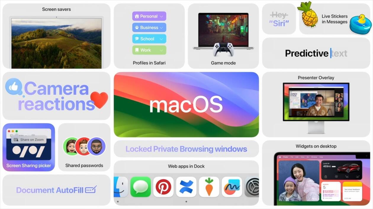 Immagine di Apple annuncia macOS 14 Sonoma, novità per produttività e creatività