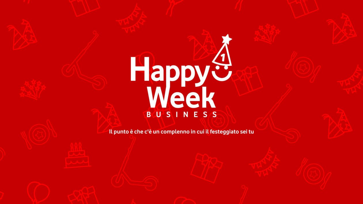 Immagine di Vodafone, Happy Week Business compie un anno ma il regalo va ai clienti