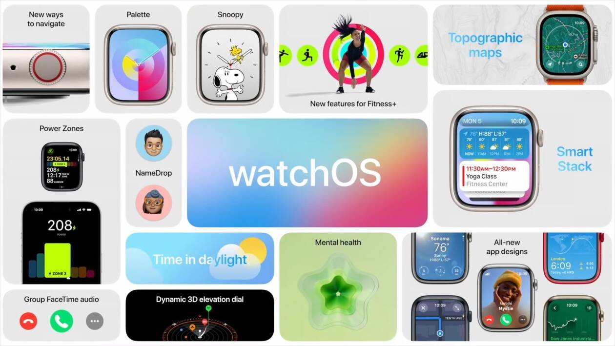 Immagine di Apple: watchOS 10 è "un aggiornamento storico per Apple Watch"