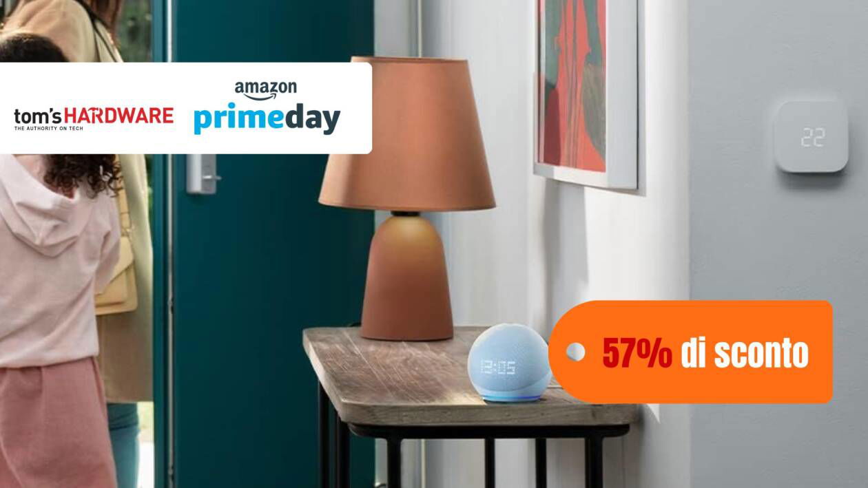 Immagine di Nuovo Echo Dot con orologio al prezzo più basso di sempre! -57%