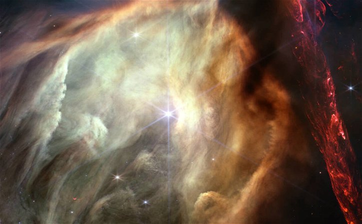 Immagine di NASA, il telescopio Webb celebra un anno con un primo piano di una nursery stellare