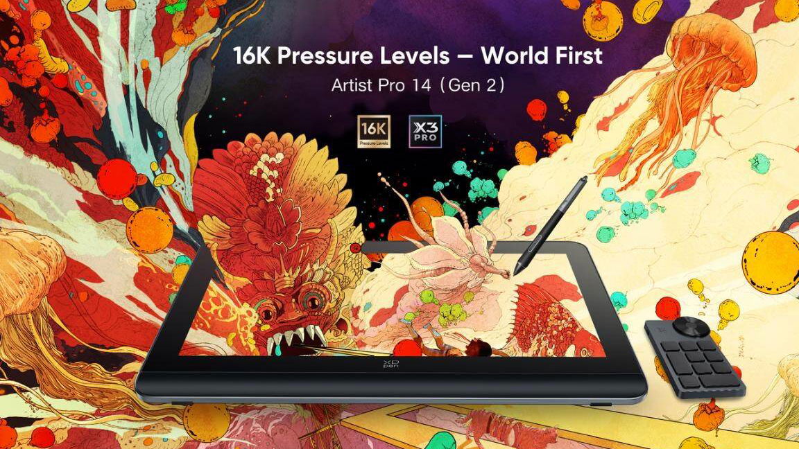 Immagine di XPPen lancia le serie Artist Pro & Deco Pro, con la penna X3 Pro, la prima con 16 mila livelli di pressione
