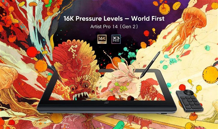 Immagine di XPPen lancia le serie Artist Pro & Deco Pro, con la penna X3 Pro, la prima con 16 mila livelli di pressione