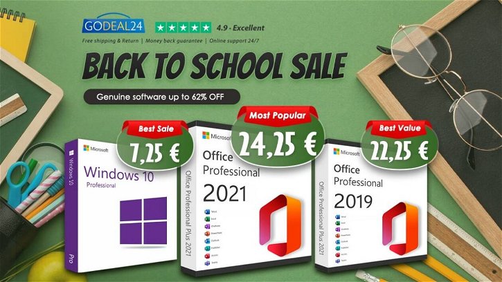 Immagine di Back to School per i software, Windows 11 a 10€ e Office a 13€
