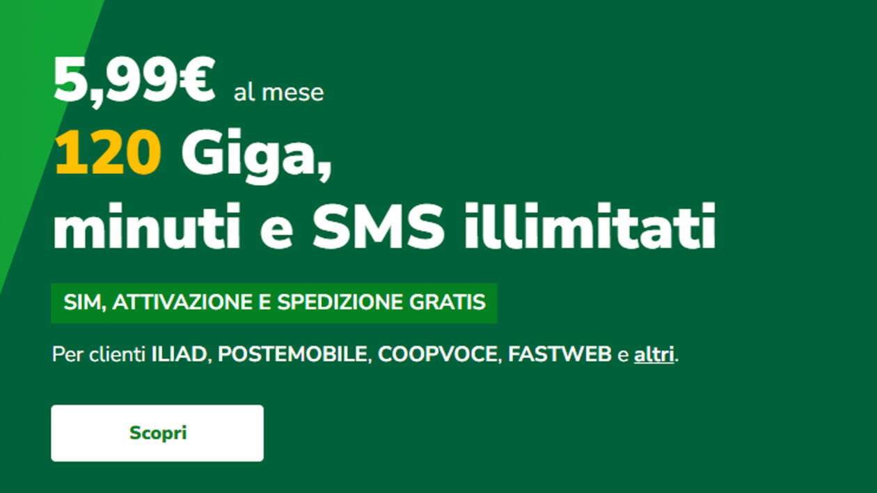 Immagine di Very Mobile: ultimi giorni per ottenere 120GB a soli 5,99€!