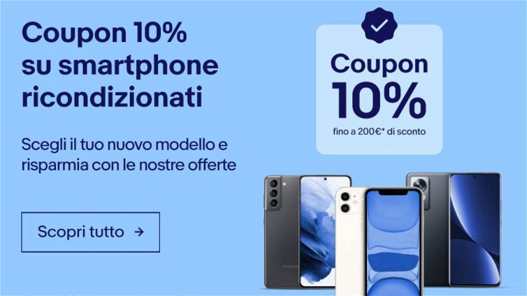 Immagine di Risparmia fino a 200€ sugli smartphone ricondizionati grazie a questo coupon